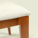 Ver mais imagens de Kit 2 Cadeiras Sylvia Encosto Laminado Madeira Linho Off