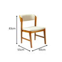 Ver imagem 2 de Kit 2 Cadeiras Sylvia Encosto Laminado Madeira Linho Off