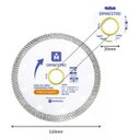 Ver imagem 5 de Disco de Corte Porcelanato Diamantado Turbo 110 Mm X 20mm