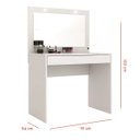 Ver imagem 3 de Penteadeira Camarim Atraente com Espelho e LED 1 Gaveta Branco - Demóbile