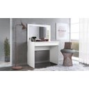 Ver imagem 1 de Penteadeira Camarim Atraente com Espelho e LED 1 Gaveta Branco - Demóbile