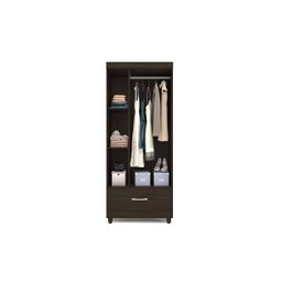 Guarda Roupa Solteiro 3 Portas Prince 31060 Ébano Touch Demóbile - 2