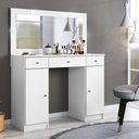 Ver imagem 1 de Penteadeira Camarim Carisma 2 Portas 3 Gavetas com Led Branco Bnn Decor