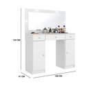 Ver imagem 5 de Penteadeira Camarim Carisma 2 Portas 3 Gavetas com Led Branco Bnn Decor