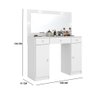 Penteadeira Camarim Carisma 2 Portas 3 Gavetas com Led Branco Bnn Decor - 5