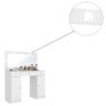 Penteadeira Camarim Carisma 2 Portas 3 Gavetas com Led Branco Bnn Decor - 4