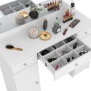 Ver imagem 3 de Penteadeira Camarim Carisma 2 Portas 3 Gavetas com Led Branco Bnn Decor