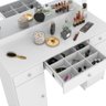 Penteadeira Camarim Carisma 2 Portas 3 Gavetas com Led Branco Bnn Decor - 3