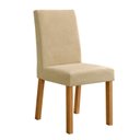 Ver imagem 6 de Conjunto Mesa e Cadeiras 6 Lugares Retangular 160CMX80CM Tampo Vidro/MDF Laini Bege Amêndoa Clean/Off White/Bege
