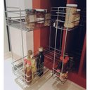 Ver imagem 2 de Porta Latas Deslizante Tempero Suporte Condimentos Óleo Duplo Corrediça Aço Cromado