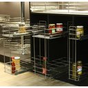 Ver imagem 3 de Porta Latas Deslizante Tempero Suporte Condimentos Óleo Duplo Corrediça Aço Cromado