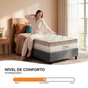 Ver imagem 6 de Cama Box Solteiro King Cinza + Colchão Molas Ensacadas Pillow In Zidi Houston 96x203x65cm