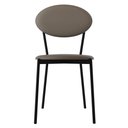 Ver imagem 3 de Cadeira Estofada para Sala de Jantar Azuri Preto C01 Courino Cinza - Lyam Decor