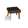 Puff Banqueta Decorativa Glamour Dubai com Pés Quadrado Preto - 1