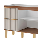 Ver imagem 2 de Gabinete de Cozinha 4 Gavetas Ripado 174cm Madeira 100% MDF:Freijo/Cappuccino