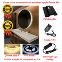 Ver imagem 3 de Espelho Redondo 80cm X 80cm com Led a Pilha ou Fonte.:branco Quente Fonte