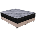 Ver imagem 1 de Cama Box Bege e Colchão Airtech Pampa Molas Ensacadas Queen Ortobom