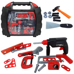 Kit Ferramentas Infantil com Furadeira de Brinquedo e Maleta - 1