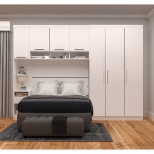 Guarda Roupa Dormitório Modulado Alpes Casal 1,38 m - Roupeiro Luciane M05:Branco