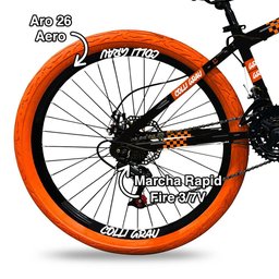 Bicicleta Colli Grau Aro 26 Aço Carbono Freio a Disco com 21 Marchas - 4