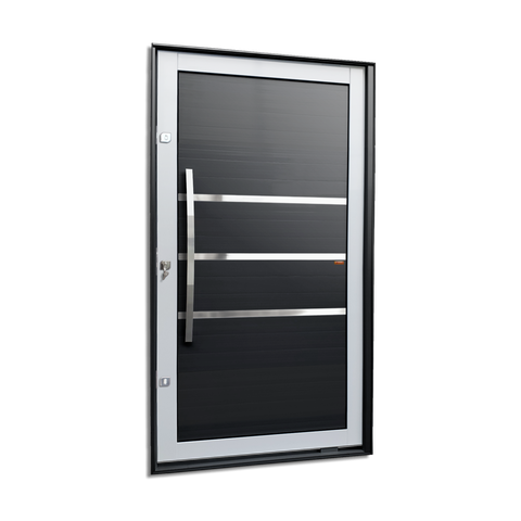 Porta Pivotante Alumínio Lamb.Evolution c/Pux.e.Elite Mix Preto 216x130 Brimak