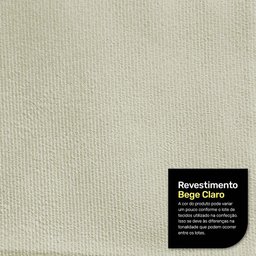 Puff Decorativo Living Aisha Orgânico 02 Lugares Suede Bege Claro - Desk Design - 5