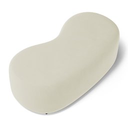 Puff Decorativo Living Aisha Orgânico 02 Lugares Suede Bege Claro - Desk Design - 6