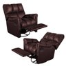 Poltrona motorizada massageadora retrátil e reclinável Corino Buenos Aires marrom - 3