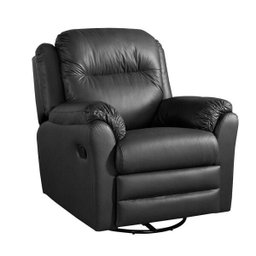 Poltrona motorizada massageadora retrátil e reclinável Corino Catânia Preta - 1 Poltrona motorizada massageadora retrátil e reclinável Corino Catânia Preta - 1
