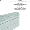 Ver imagem 2 de Calçadeira Baú Sapateira 140cm Ayla Veludo Capitonê