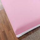 Ver imagem 2 de Lençol Liso com Elástico Soft Casal Padrão Antiácaro 100% Poliéster 180 Fios Macio de Baixo Rosa