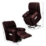Poltrona motorizada retrátil e reclinável 4 estágios Corino Detroit Marrom - 3