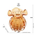 Ver imagem 2 de Vaso Murano de Vidro Italy Ambar Dourado 10x11cm Wolff