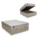 Ver imagem 1 de Cama Box Baú Casal + Colchão Molas Ensacadas - Airtech Nero (138x188x60) - Hellen