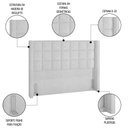 Ver imagem 3 de Cabeceira Cama Box Queen 160cm Pisa P02 Bouclé Branco - Mpozenato