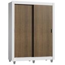 Ver imagem 2 de Guarda-Roupa Solteiro Madesa Dallas Plus 2 Portas de Correr 4 Gavetas com Pés Branco/Rustic Cor:Bran