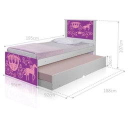 Bicama Carruagem Princesa com Colchões - 3