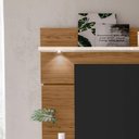 Ver imagem 3 de Painel TV Quelen Naturale-Off White M20 60" 182cm MDP com LED e Portas Basculantes D'Rossi
