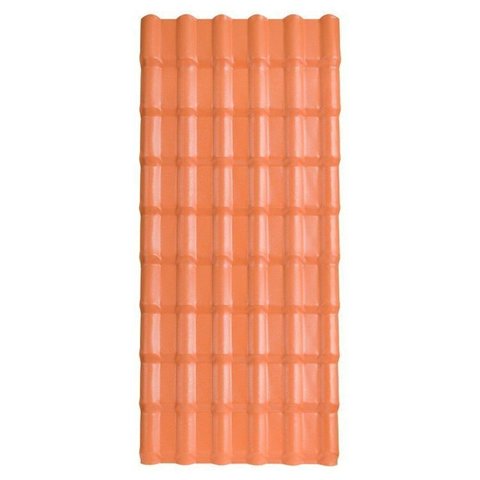 Kit 20 Telhas Plan PVC 1,98 x 0,88 x 1,6 mm 06 Ondas Afort Marrom