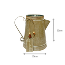Ver imagem 3 de Vaso Jarro Decor de Metal Rustico Marrom Gratidao 22 Cm