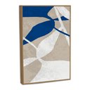 Ver imagem 2 de Quadro Decorativo Vibra Abstrato Flowers Blue com Moldura Filete
