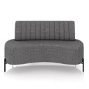 Ver imagem 6 de Sofá Living Decorativo 2 Lugares 1,60m Katara Pés de Ferro Linho Grafite G33 - Gran Belo