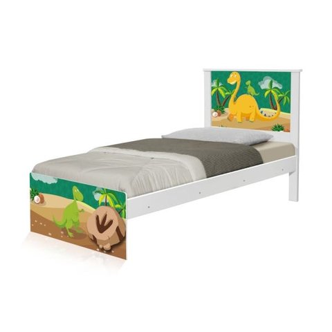 Cama Solteiro Dinossauro com Colchão