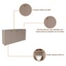 Buffet Lia Off/White com 4 portas e prateleiras internas - 100% MDF - Cimol - 4