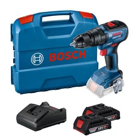 Parafusadeira Furadeira de Impacto Gsb 18v-50 a Bateria 18v Li-ion Brushless com Carregador 2 Bateri