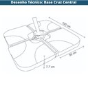 Ver imagem 2 de Base Central para Ombrelone Lateral 100 Cm (larg) San Martin e Cancun Rivatti Polietileno Hdpe Preto