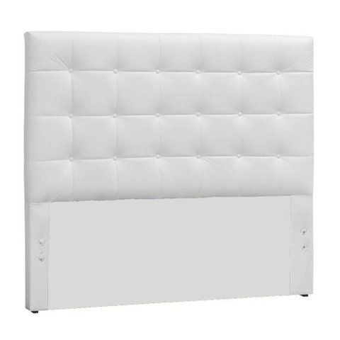 Cabeceira Box Shop Clean Queen 1,60m Em Couro Sintético Branco