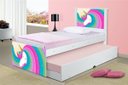 Ver imagem 2 de Cama Arco Íris Unicórnio com Auxiliar e Colchões