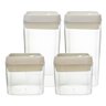 Jogo de Potes Herméticos Acrílico com Tampa 4 Peças - Casambiente - 1
