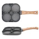 Ver imagem 2 de Frigideira Multiuso 4 em 1 Panela de Alumínio Antiaderente Quatro Furos para Hambúrguer Ovo Bacon